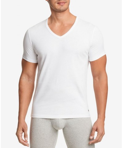 Men's Stretch V-Neck T-Shirts - 3pk. White $19.94 Undershirt