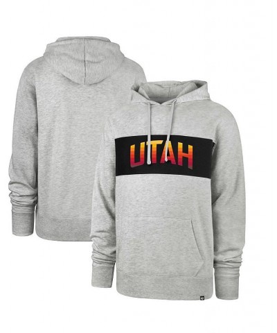 Men's Gray Utah Jazz 2021/22 City Edition Wordmark Chest Pass Pullover Hoodie $28.42 Sweatshirt