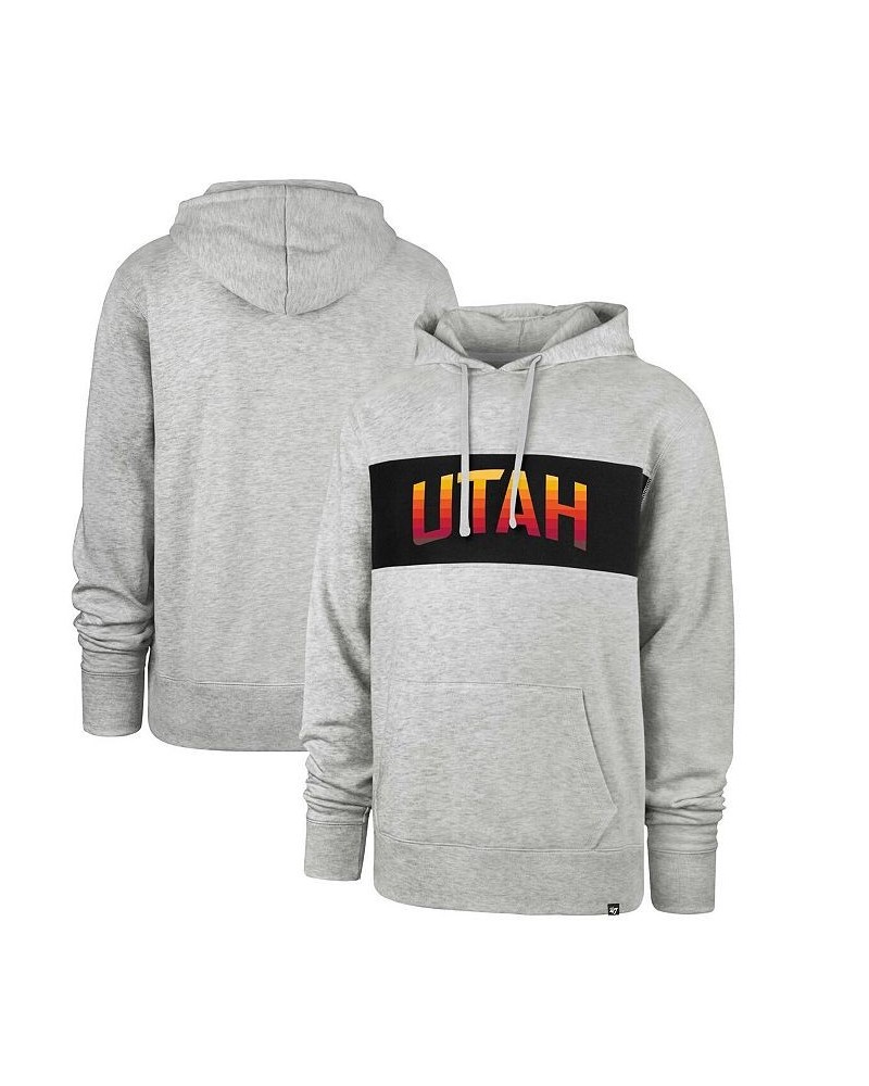 Men's Gray Utah Jazz 2021/22 City Edition Wordmark Chest Pass Pullover Hoodie $28.42 Sweatshirt