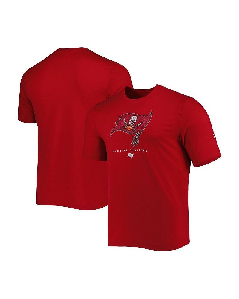 Men's Red Tampa Bay Buccaneers Combine Authentic Ball Logo T-shirt $17.66 T-Shirts