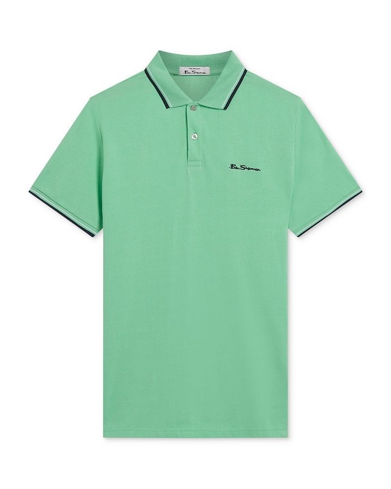 Men's Signature Tipped Short-Sleeve Polo Shirt PD01 $41.83 Polo Shirts