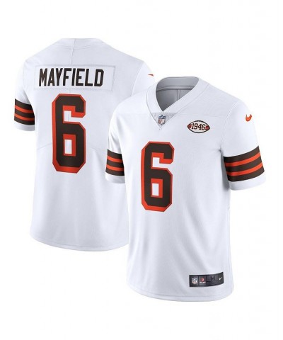 Men's Baker Mayfield White Cleveland Browns 1946 Collection Alternate Vapor Limited Jersey $83.30 Jersey