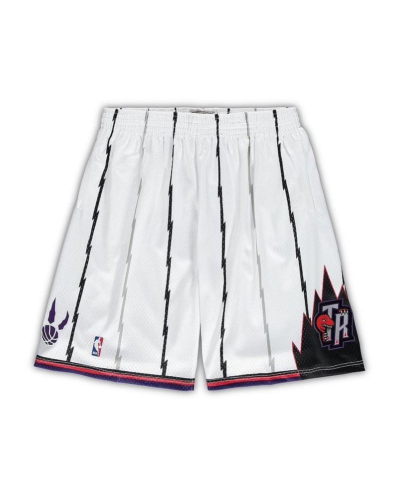 Men's White Toronto Raptors Big and Tall Hardwood Classics Team Swingman Shorts $29.93 Shorts