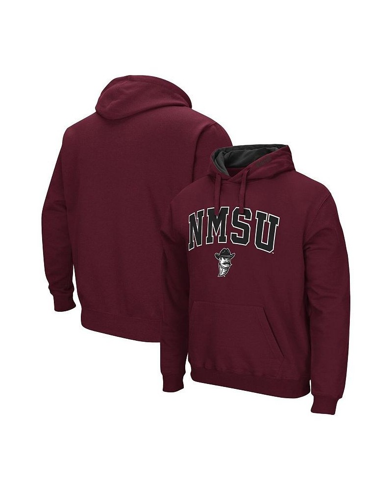 Men's Crimson New Mexico State Aggies Arch and Logo Pullover Hoodie $26.95 Sweatshirt