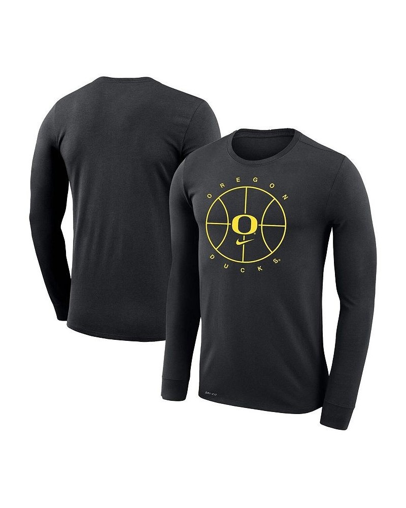 Men's Black Oregon Ducks Basketball Icon Legend Performance Long Sleeve T-shirt $28.59 T-Shirts