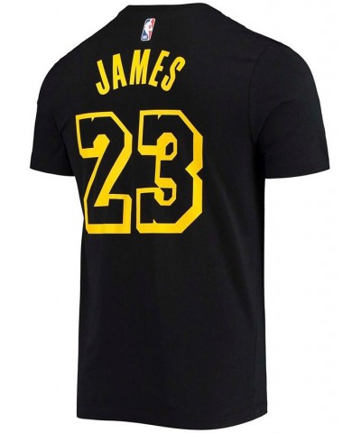 Men's LeBron James Black Los Angeles Lakers Name and Number Mamba T-shirt $20.15 T-Shirts