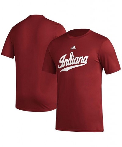 Men's Crimson Indiana Hoosiers Basics Secondary Pre-Game AEROREADY T-shirt $20.00 T-Shirts