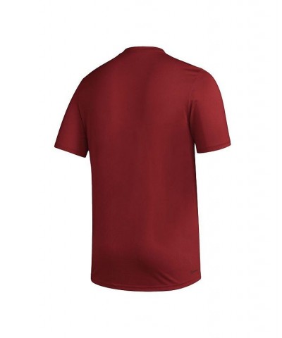 Men's Crimson Indiana Hoosiers Basics Secondary Pre-Game AEROREADY T-shirt $20.00 T-Shirts