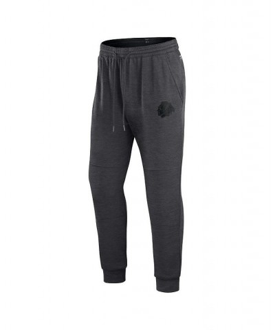 Men's Branded Heather Charcoal Chicago Blackhawks Authentic Pro Road Jogger Sweatpants $38.00 Pants