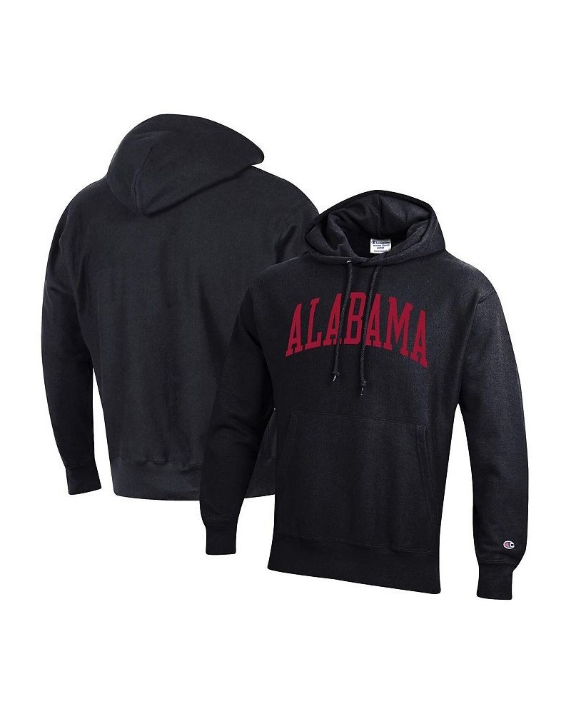 Men's Black Alabama Crimson Tide Team Arch Reverse Weave Pullover Hoodie $44.65 Sweatshirt