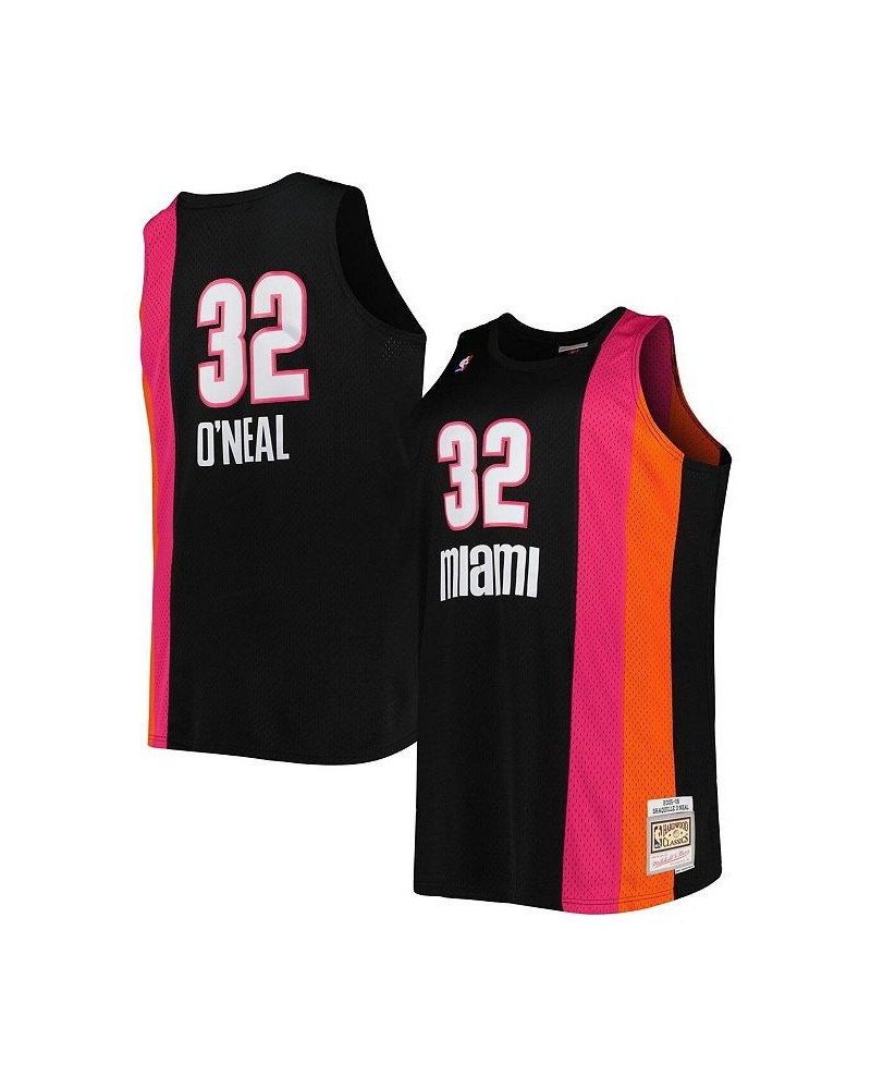 Men's Shaquille O'Neal Black Miami Heat Big and Tall Hardwood Classics 2005-06 Swingman Jersey $56.35 Jersey