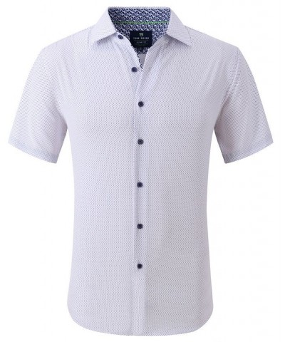Men's Slim Fit Short Sleeve Performance Button Down Dress Shirt White $19.60 Dress Shirts