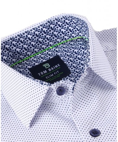 Men's Slim Fit Short Sleeve Performance Button Down Dress Shirt White $19.60 Dress Shirts