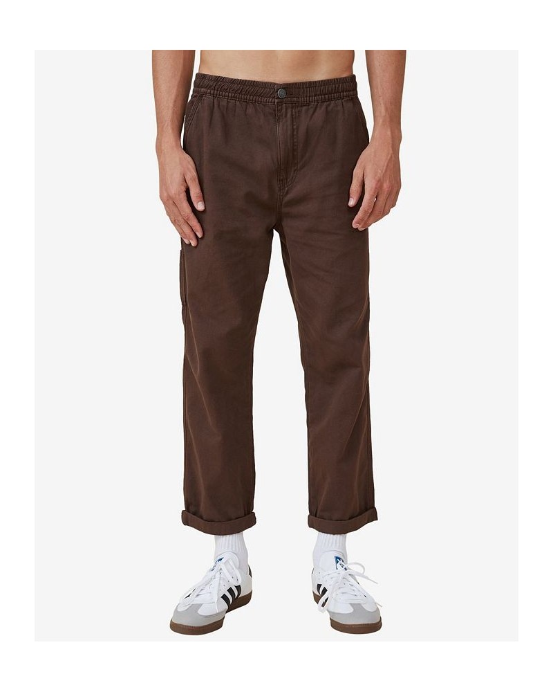 Men's Elastic Slim Fit Worker Pants PD05 $33.60 Pants