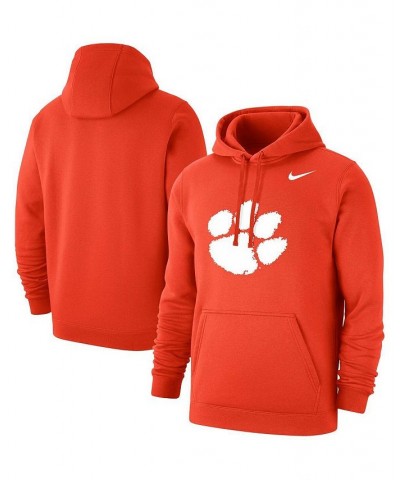 Men's Orange Clemson Tigers Logo Club Pullover Hoodie $36.55 Sweatshirt