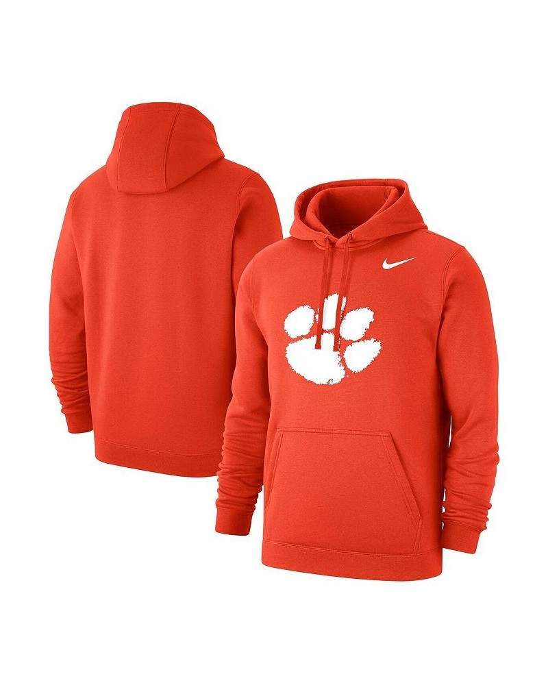 Men's Orange Clemson Tigers Logo Club Pullover Hoodie $36.55 Sweatshirt