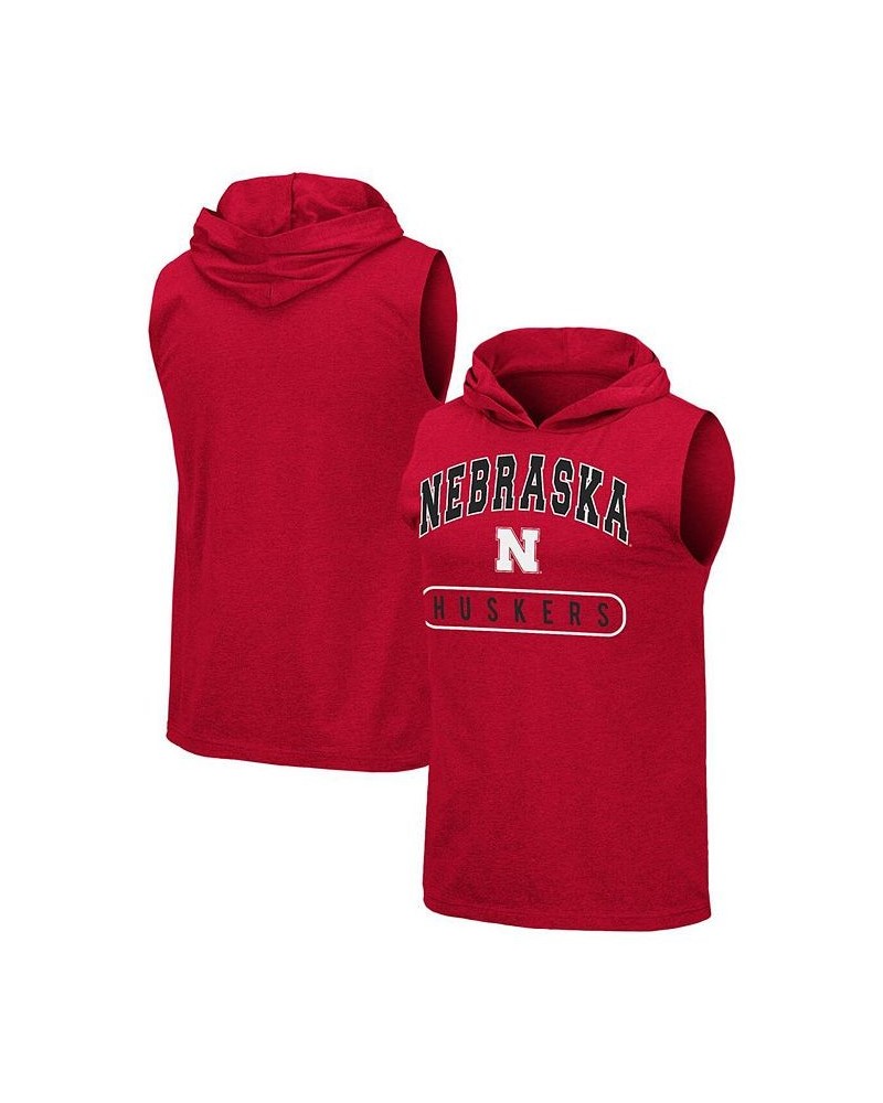 Men's Scarlet Nebraska Huskers Varsity Hoodie Tank Top $21.59 T-Shirts