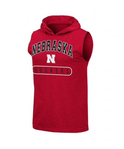 Men's Scarlet Nebraska Huskers Varsity Hoodie Tank Top $21.59 T-Shirts