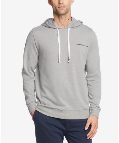 Men's Modern Essentials Classic-Fit Embroidered Logo French Terry Hoodie Gray $20.08 Pajama