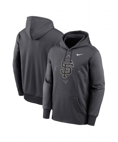 Men's Anthracite San Francisco Giants Bracket Icon Performance Pullover Hoodie $43.20 Sweatshirt