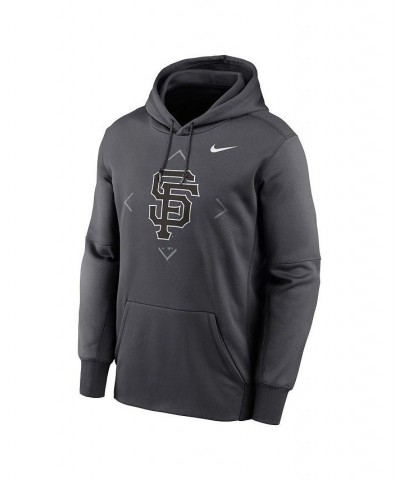 Men's Anthracite San Francisco Giants Bracket Icon Performance Pullover Hoodie $43.20 Sweatshirt