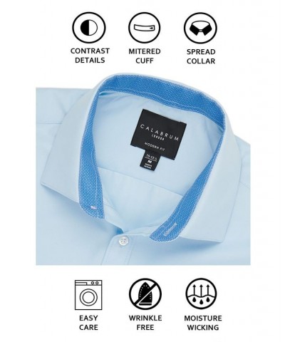 Men's Regular Fit Performance Wrinkle Free Dress Shirt PD03 $14.41 Dress Shirts