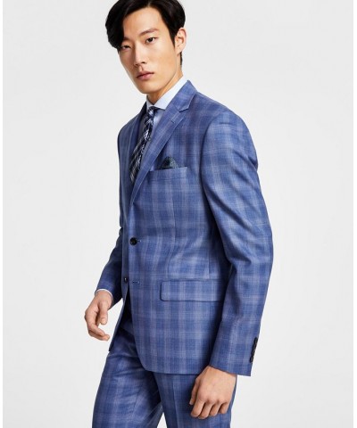 Men's Classic-Fit UltraFlex Stretch Plaid Suit Jacket Multi $90.65 Suits