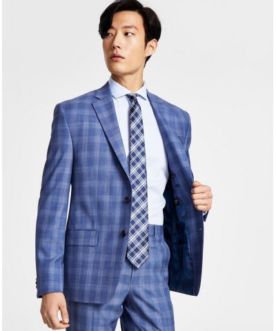 Men's Classic-Fit UltraFlex Stretch Plaid Suit Jacket Multi $90.65 Suits