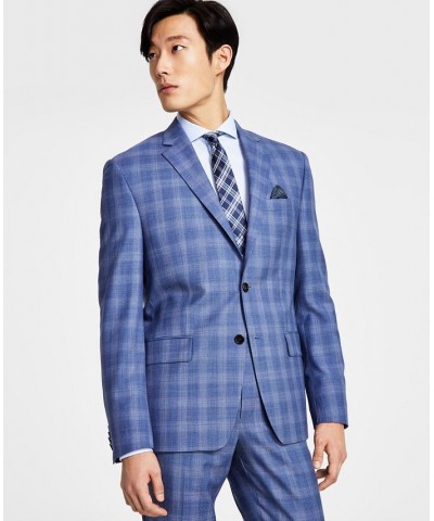 Men's Classic-Fit UltraFlex Stretch Plaid Suit Jacket Multi $90.65 Suits