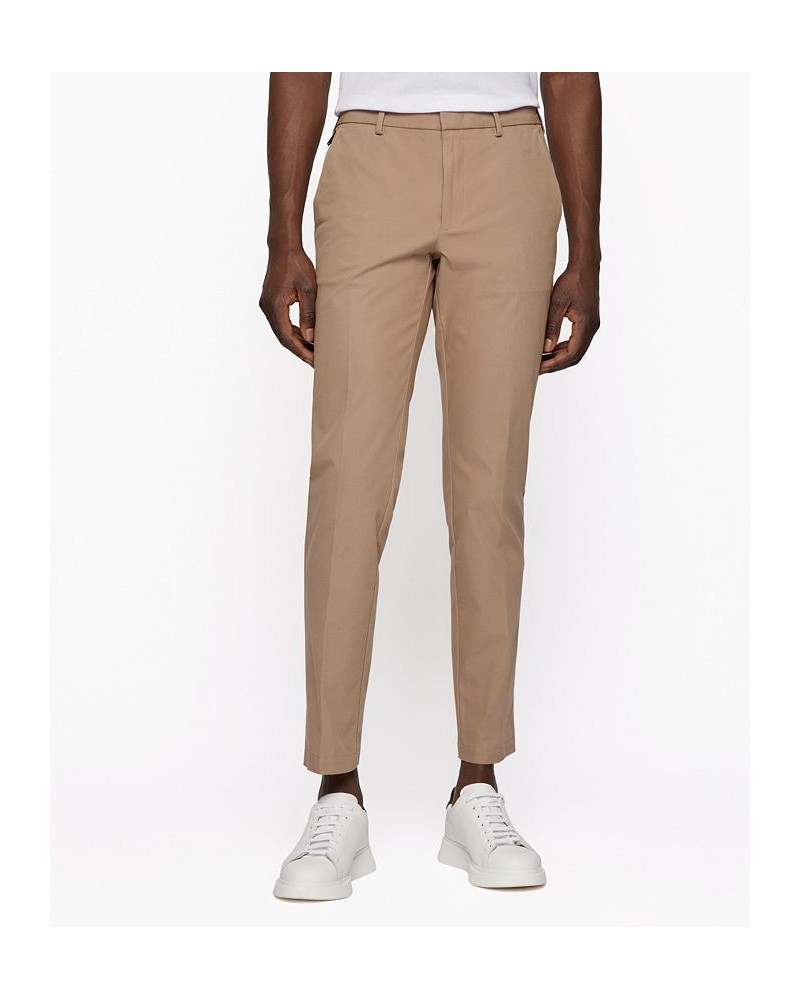 BOSS Men's Slim-Fit Trousers Tan/Beige $78.96 Pants