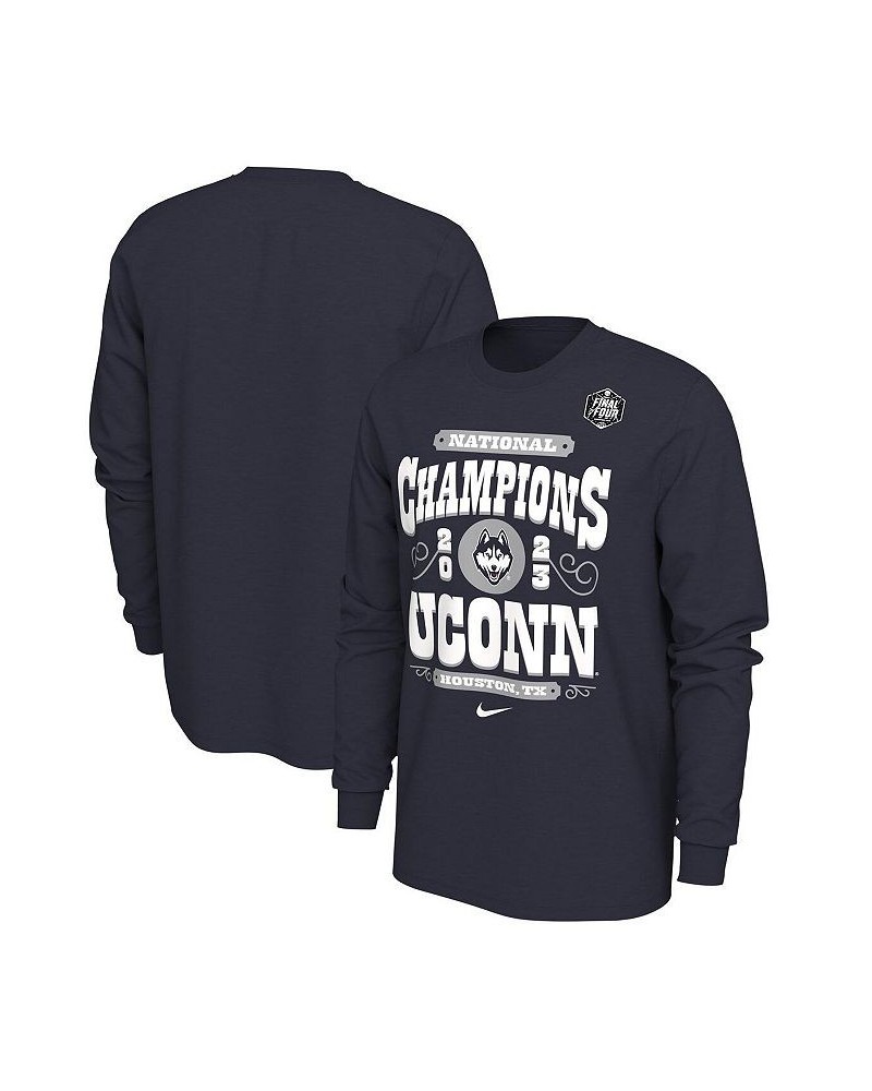 Men's Navy UConn Huskies 2023 NCAA Men's Basketball National Champions Celebration Long Sleeve T-shirt $23.84 T-Shirts