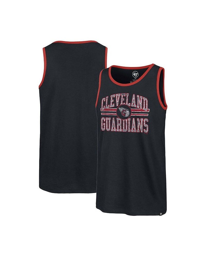 Men's Navy Cleveland Guardians Winger Franklin Tank Top $24.95 T-Shirts