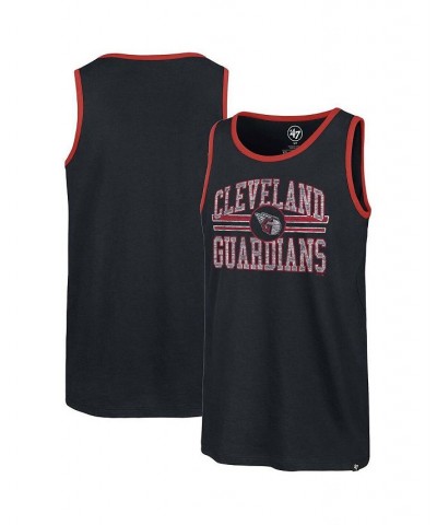 Men's Navy Cleveland Guardians Winger Franklin Tank Top $24.95 T-Shirts