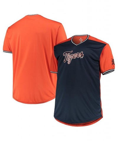Men's Navy, Orange Detroit Tigers Solid V-Neck T-shirt $28.70 T-Shirts