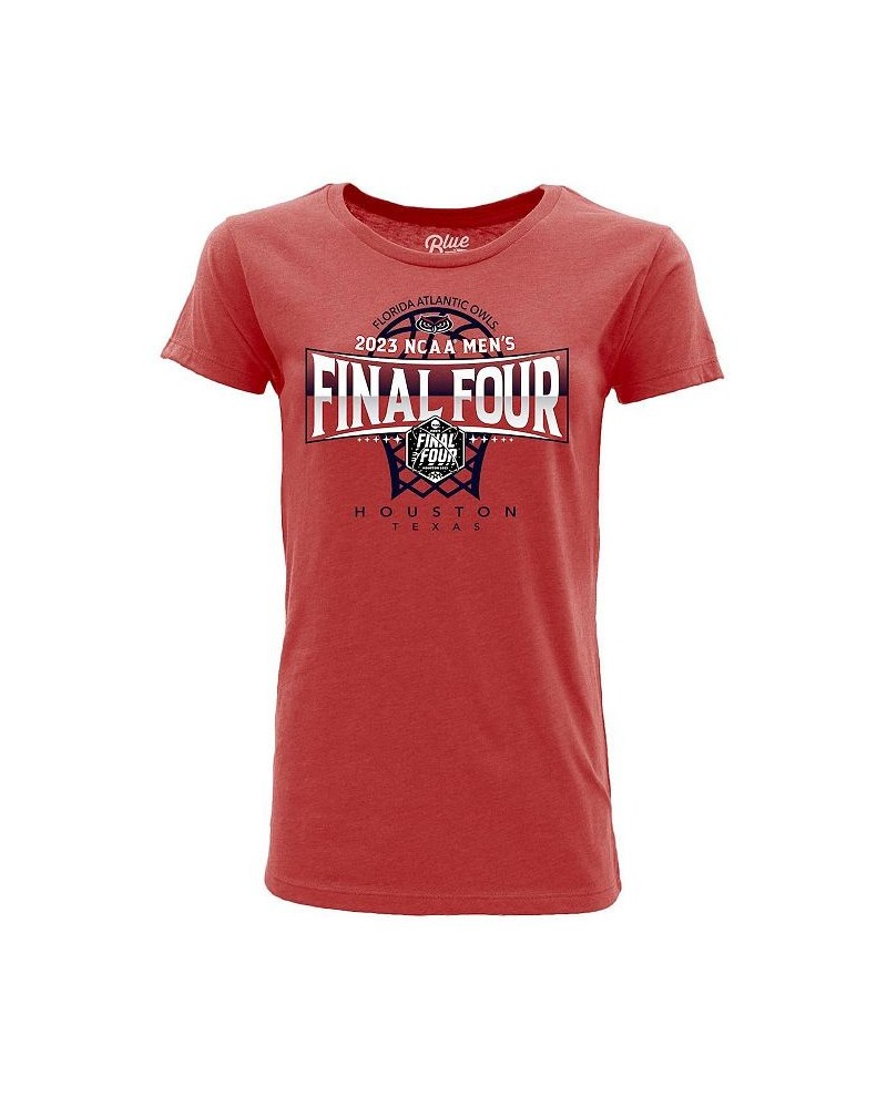 Women's Red FAU Owls 2023 NCAA Men's Basketball Tournament March Madness Final Four T-shirt $21.15 Tops