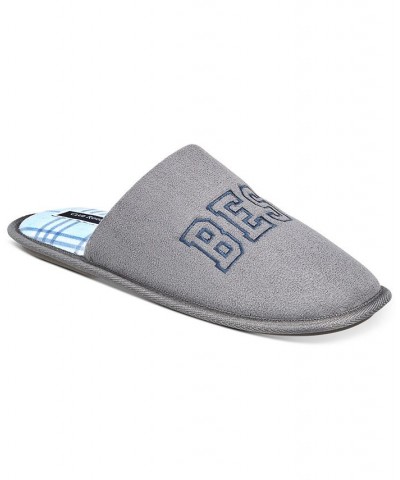 Men's Best Dad Embroidered Slippers Gray $11.48 Shoes