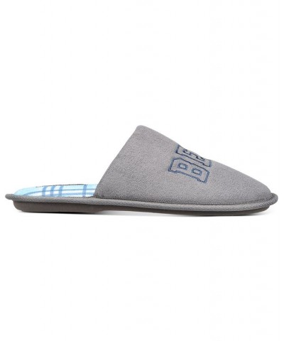 Men's Best Dad Embroidered Slippers Gray $11.48 Shoes