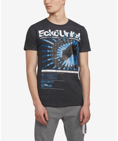 Men's Star Burst Graphic T-shirt Gray $20.40 T-Shirts