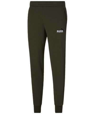 Men's Embroidered Logo Fleece Jogger Sweatpants Forest Green $27.08 Pants