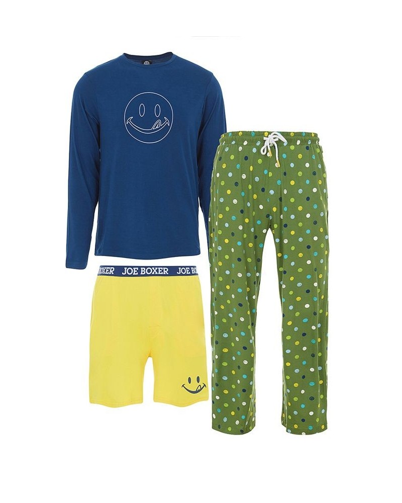 Men's Super Soft Lounge Top, Pants and Shorts Gift, 3 Piece Set $31.90 Pajama