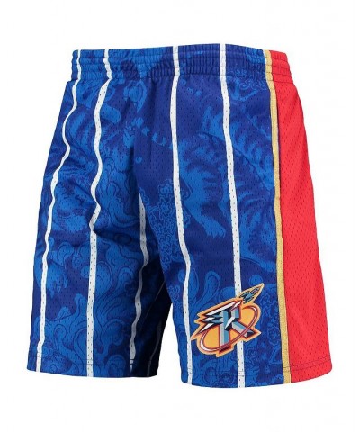 Men's Blue Houston Rockets Hardwood Classics Lunar New Year Swingman Shorts $35.02 Shorts