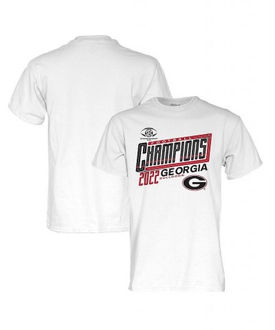 Men's White Georgia Bulldogs 2022 SEC Football Conference Champions T-shirt $16.80 T-Shirts
