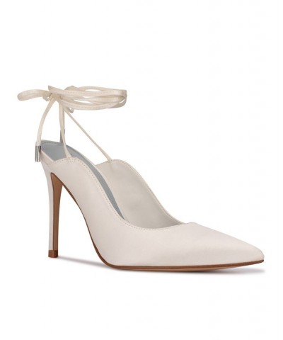 Women's Feya Bridal Ankle Wrap Dress Pumps Ivory/Cream $51.48 Shoes