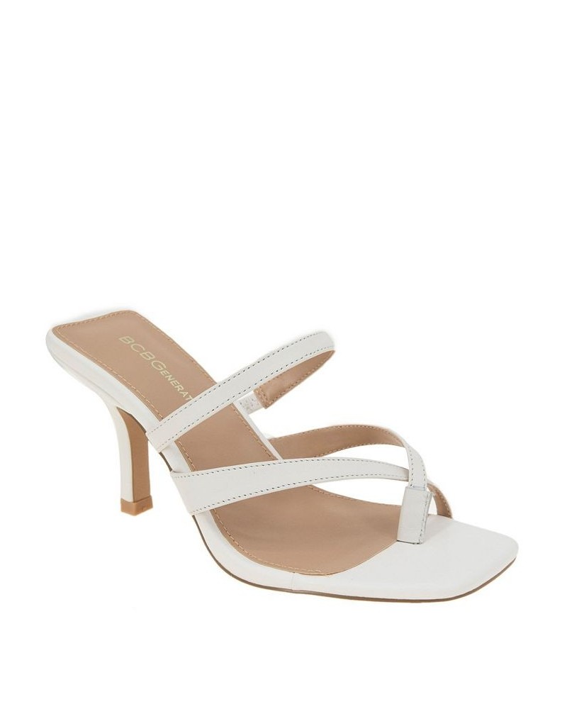 Women's Mosina Strappy Sandal White $47.69 Shoes