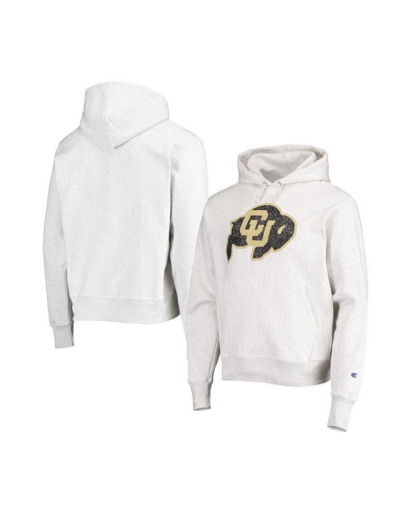 Men's Heathered Gray Colorado Buffaloes Team Vault Logo Reverse Weave Pullover Hoodie $38.00 Sweatshirt