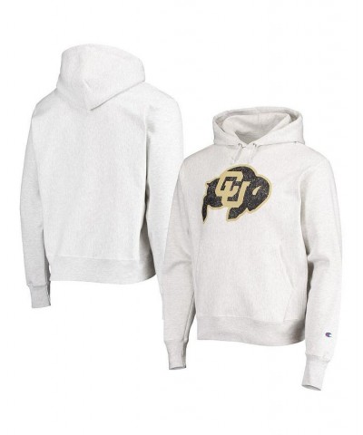 Men's Heathered Gray Colorado Buffaloes Team Vault Logo Reverse Weave Pullover Hoodie $38.00 Sweatshirt