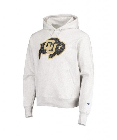 Men's Heathered Gray Colorado Buffaloes Team Vault Logo Reverse Weave Pullover Hoodie $38.00 Sweatshirt