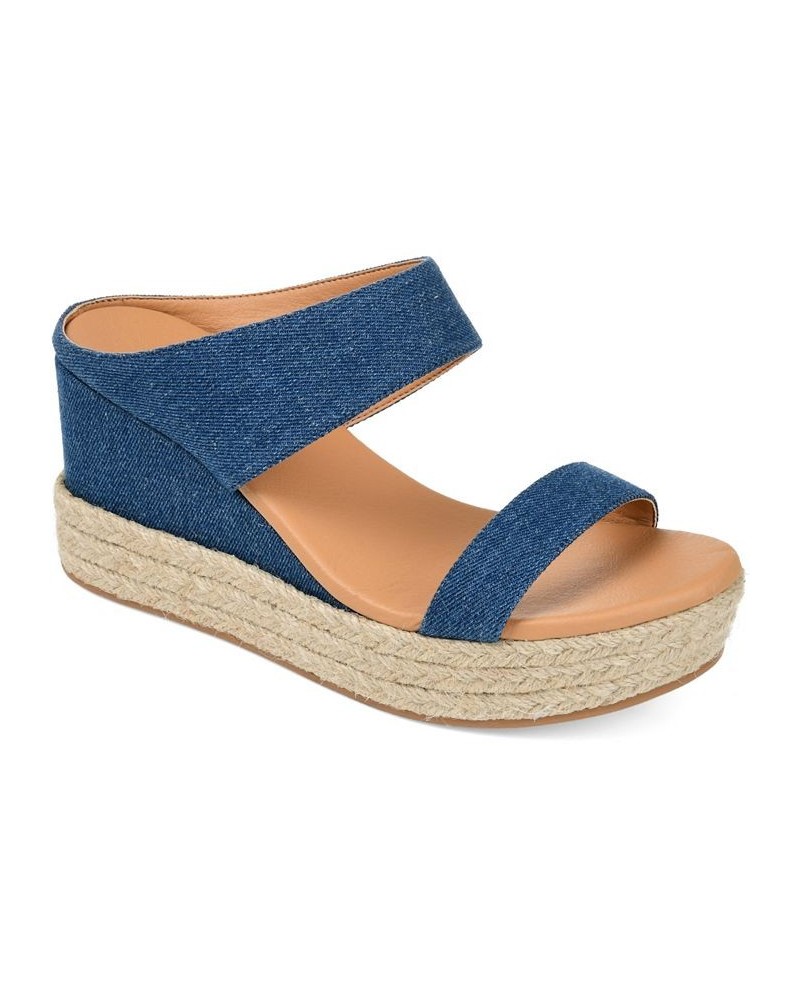 Women's Alissa Espadrille Sandals Blue $46.79 Shoes