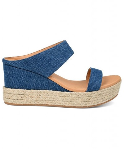 Women's Alissa Espadrille Sandals Blue $46.79 Shoes