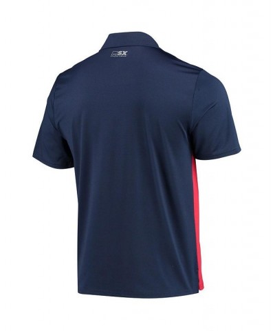 Men's Red, Navy New England Patriots Challenge Color Block Performance Polo Shirt $26.00 Polo Shirts